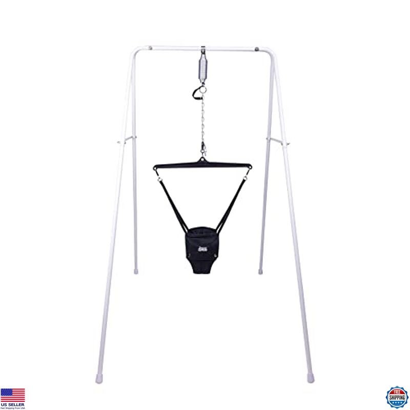 Jolly Jumper Classic Black Baby Jumper with Stand - Indoor/Outdoor