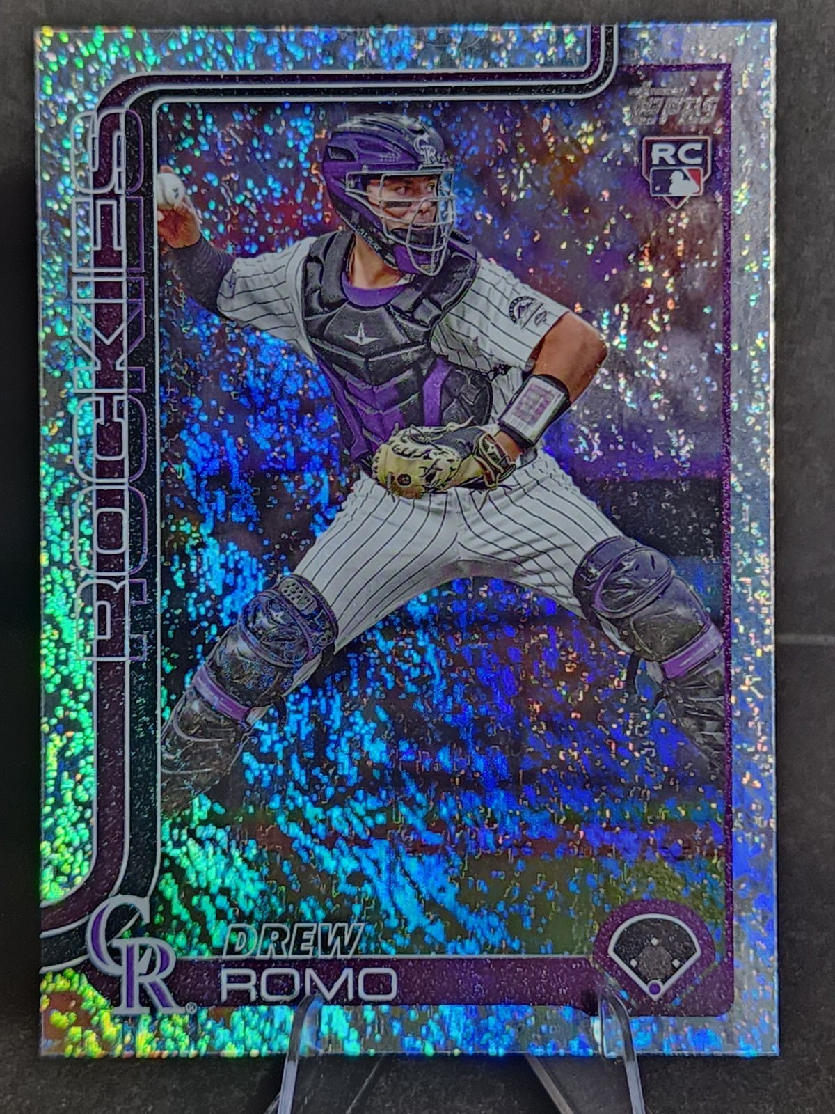 2025 Topps Series 1 Drew Romo #296 Sand Glitter Foil (RC) Rockies