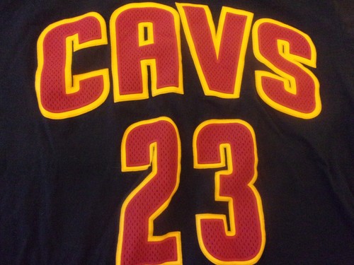 Lebron James used mens large Adidas t shirt jersey Cleveland Cavs NBA - Picture 2 of 4