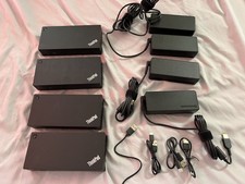 Lot 4 Lenovo ThinkPad 40A9 USB-C Docking Station with AC 90W Power