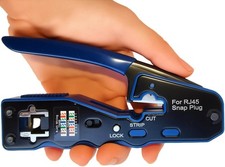 RJ45 Crimp Tool 8P RJ45 Crimping Tool Pass Through Ethernet Crimper for Cat5e Ca