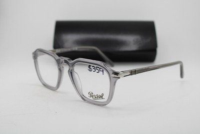 NEW PERSOL P 3292-V 309 CLEAR GREY AUTHENTIC EYEGLASSES 48-21