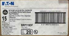 20 NEW In Box Eaton BRP115DF 15Amp Single Pole Dual Function Breaker Box of 20