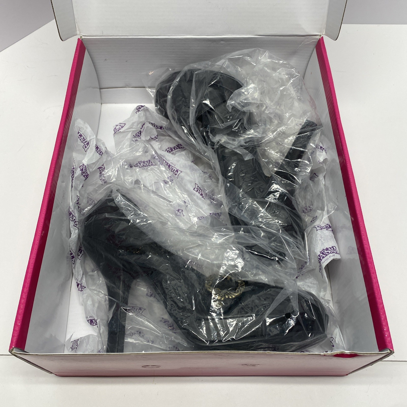 Funtaisma Heel Shoes Womens Size 9 Black Cream Buckle Fun Dress Shoe NEW