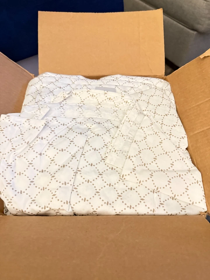 NUEVO Juego completo de sábanas de satén de algodón orgánico Northern Nights Pure Earth anillo topo Foto 2 de 3