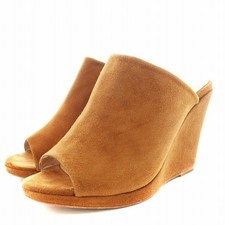 Pellico Sunny Sandals Wedge Sole Open Toe Suede 35 Brown An4 Ladies EZn50