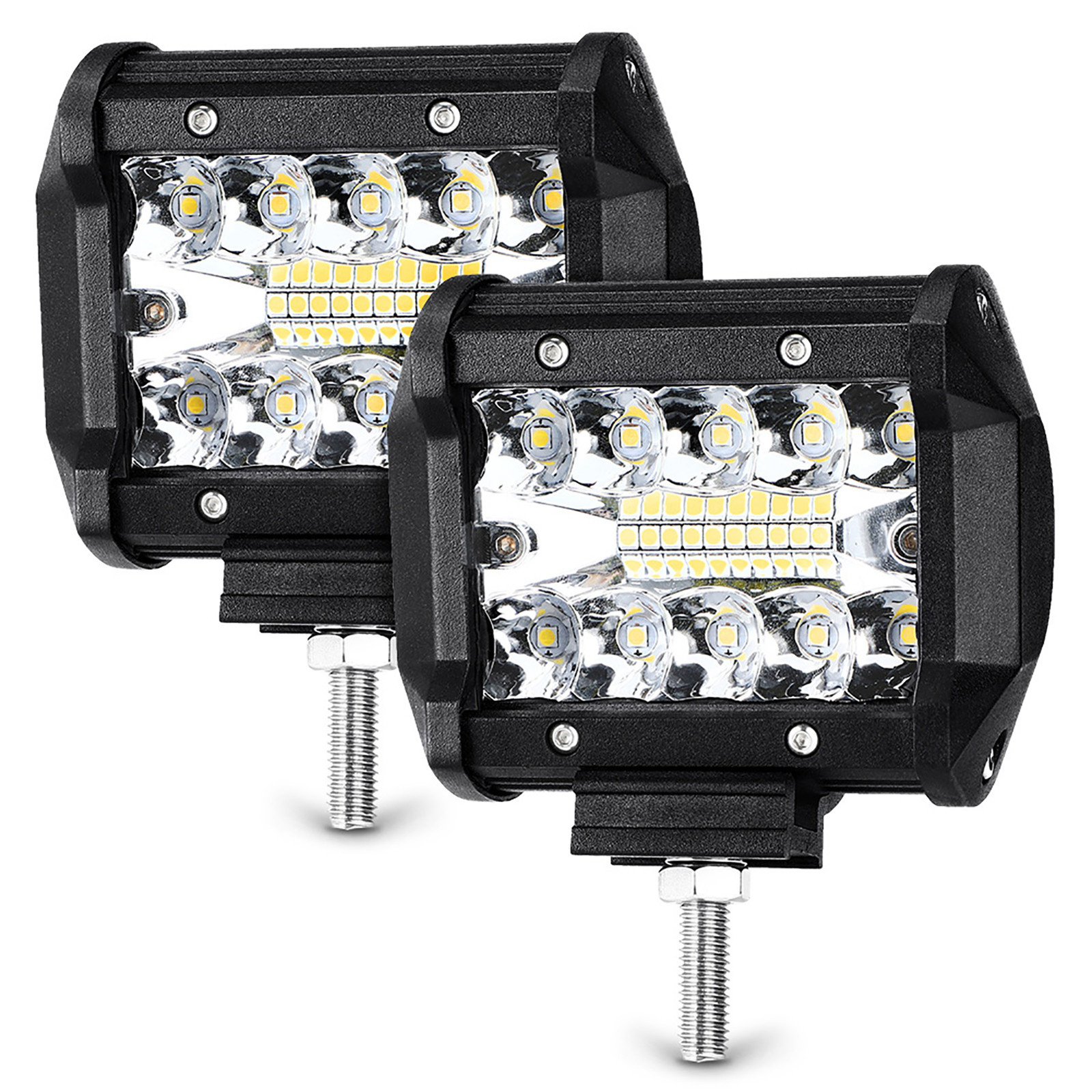 2Pcs Car Working Light Aluminum Fog Light IP68 DC12V Input White Light 6000K