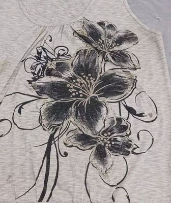 Lavish Floral Pleated  T-shirt Top Size 40