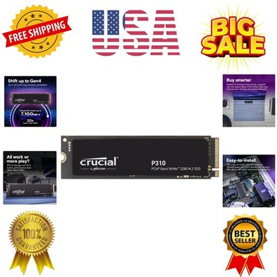 P310 500GB SSD, PCIe Gen4 NVMe M.2 2280, Up to 6,600MB/s, for Laptop, Desktop...