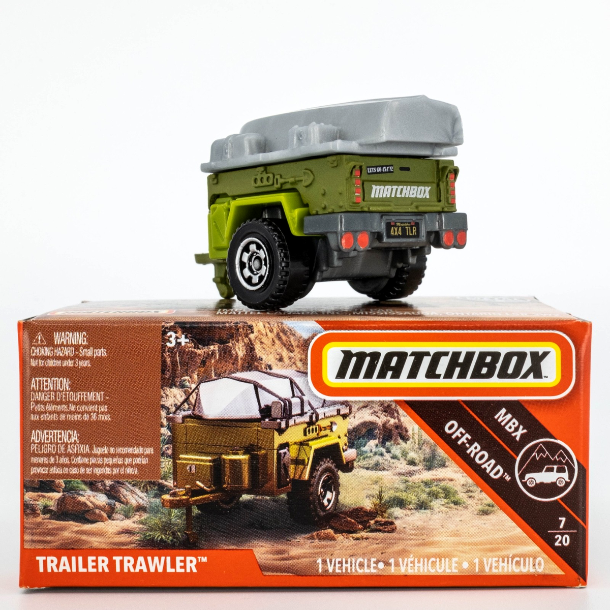 2018 Matchbox Power Grabs #94 Trailer Trawler™ MATTE GREEN | GREY