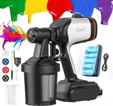 Litheli Paint Sprayer System 500 W Brushless Motor 4 Nozzles 4,0 Ah