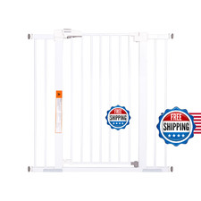 BABELIO 36" Tall Dog Gate PressGuard C5, 26-40" Wide Auto Close Baby Gate, Press