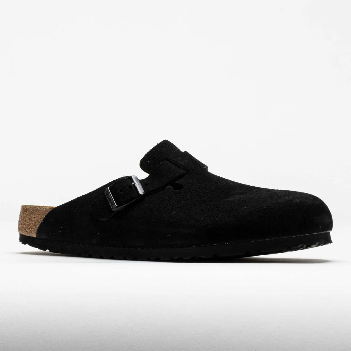 Birkenstock Boston Soft Footbed Sandals - Black Suede, EU 37