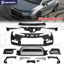 Front Bumper Grille Kit Gloss Black For 2020-2025 Toyota Corolla SE XSE Primed