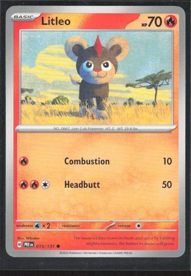 2025 Scarlet & Violet Series - Prismatic Evolutions Litleo Common #15