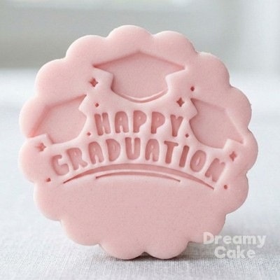Happy Graduation Fondant Stempel | Abschluss Cupcakes Plätzchen Präger | Schule Uni