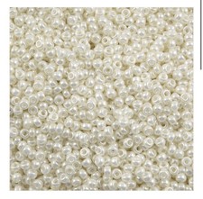 Miyuki Round Seed Bead 11/0 Opaque Luster Cream 2-inch Tube 591