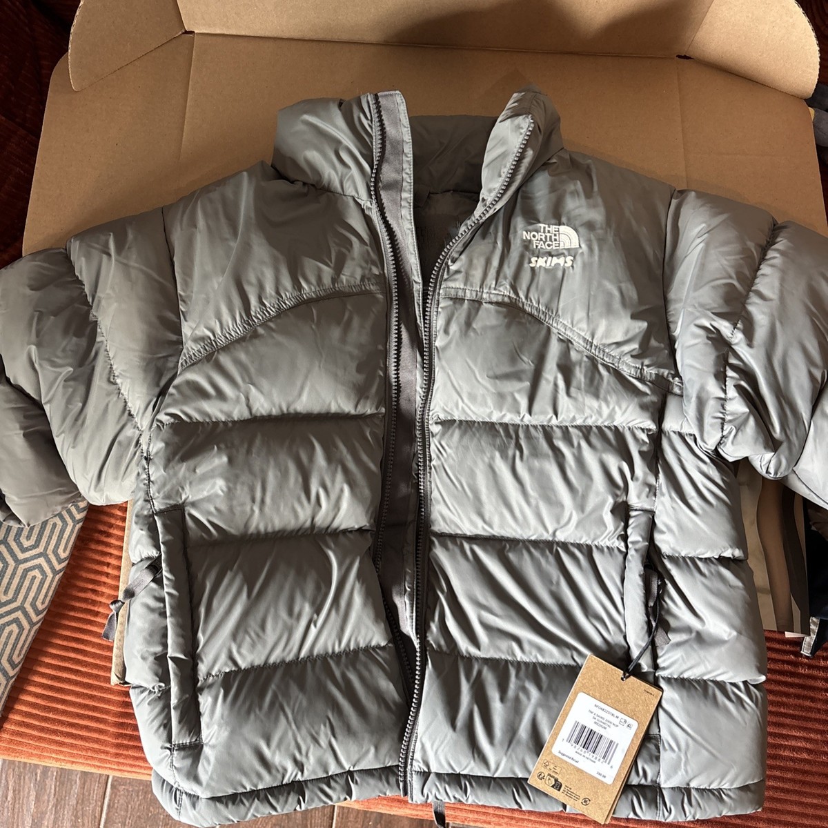 The North Face Skims 2000 Retro Nuptse Jacket Gunmetal Grey Size M 