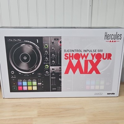 Hercules DJControl Inpulse 500 2-Deck 2-Ch Built-In Mixer 16 Pads Black