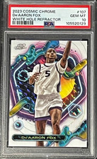 De'Aaron Fox 2023-24 Topps Cosmic Chrome #107 White Hole Case Hit PSA10 (SSP)
