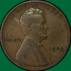 1909-VDB Lincoln Wheat Cent Very Fine VF Coin #33721