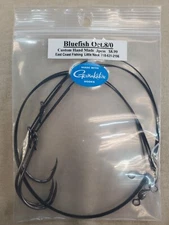 CUSTOM HAND TIED BLUEFISH GAMAKATSU OCTOPUS HOOKS WITH 18" 60LB WIRE LEADER
