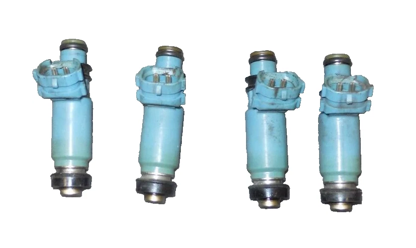 Juego de 4 inyectores de combustible Subaru Impreza WRX 2002-05 alimentación superior OEM P/N 16611AA521 Foto 2 de 3