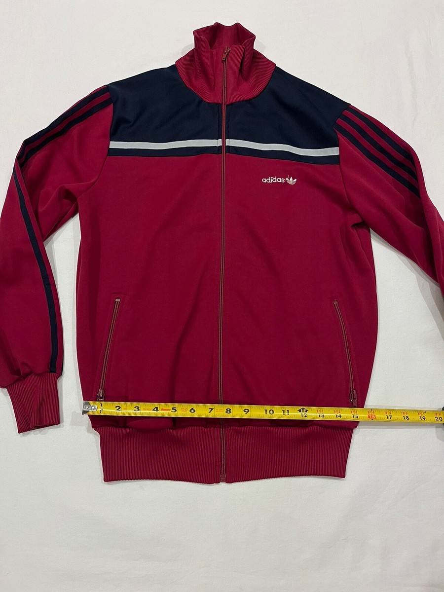 Vintage Adidas Track Suit Jacket Logo Burgundy Full Zip 80s Vintage Adidas Track Suit Jacket Logo Burgundy Full Zip 80s