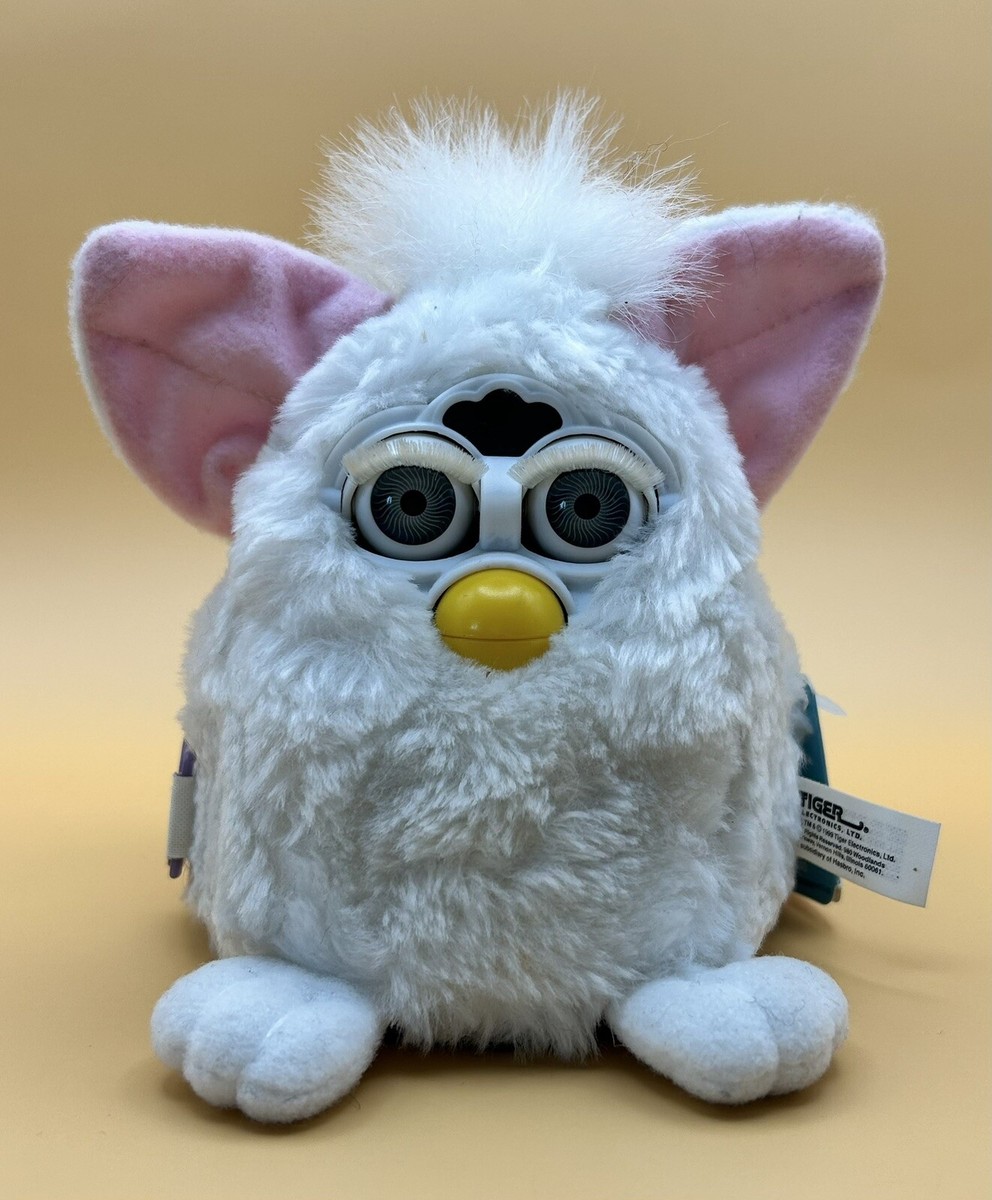 Furby Babies ホワイト TOMY Furby Babies 1999 White Pink Ears Furby Model 70-940 with