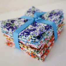 9 Piece  Prairie Flower pre cut fat quarter pack bundle  18 X 22  cotton fabric