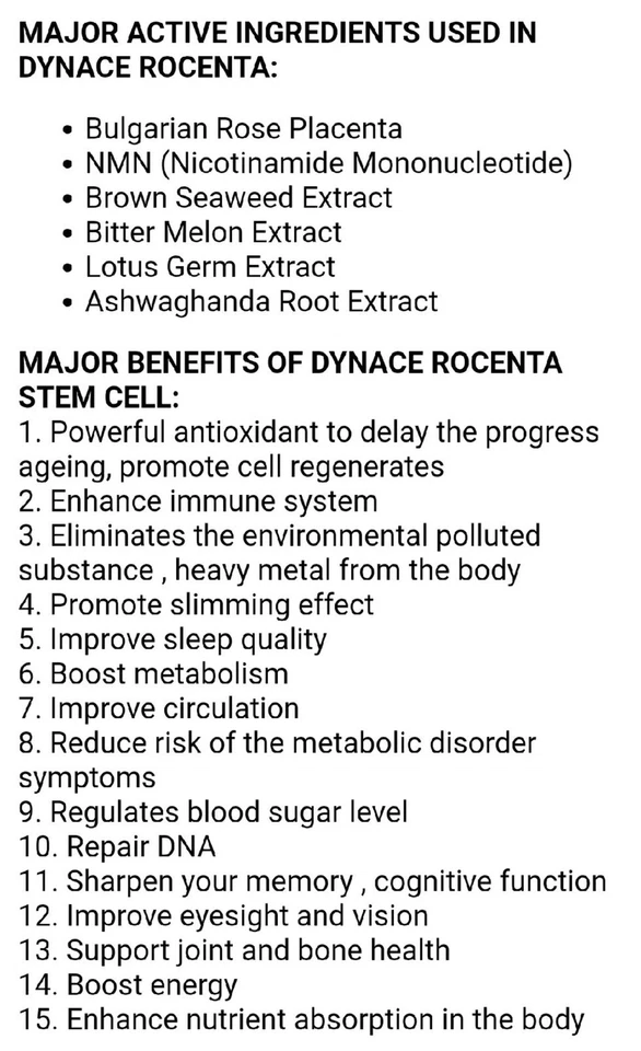1 Pack de DYANCE ROCENTA X 1 Antioxidantes, Soporte de Azúcar en Sangre Foto 3 de 4