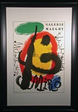 Peintures Original 1961 Lithograph (Poster) by Joan MIRO Framed