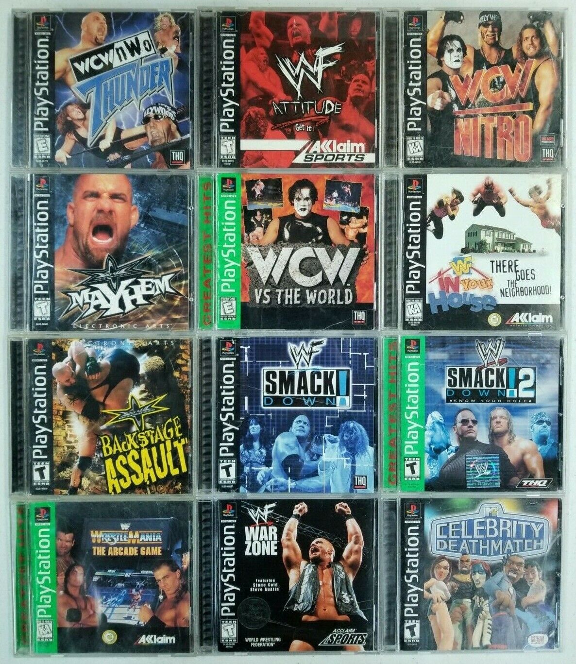 WWF Wrestling games for (Playstation 1 and 2) Ps1 and PS2 Tested