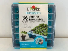 Burpee SuperSeed 36 Cell Reusable Seed Starter Starting Watering Tray For Seeds