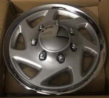 7 Slot New Hubcaps Wheel Covers Set of 4 Universal 15” Silver Finish