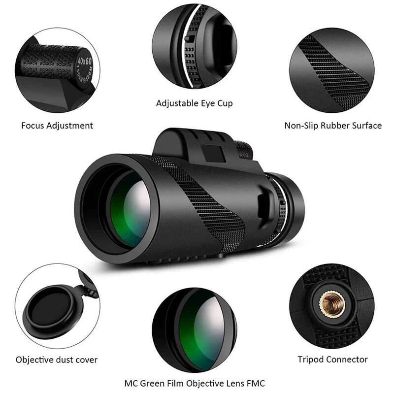 10-300X40mm HD Powerful Monocular Telescope Phone Camera Zoom Tripod New Pack - Image 4 of 4