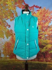 Tayberry green blue reversible padded Vest Gilet. UK women's size Small