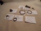 VTG STERLING SILVER LOT TWO PAIR EAR RINGS 4 RINGS ONE 3 PENCE COINS LOT