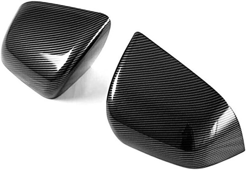Tesla Model 3 ABS Carbon Fiber Style Mirror Caps Overlay Cap 3M 17-23 3M Install - Foto 3 di 5