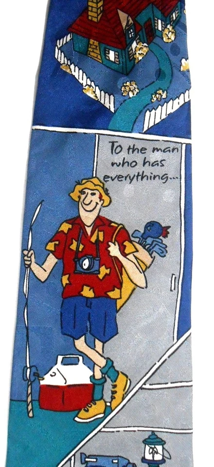 Celebrations by Hallmark Mens Silk Tie 57" X 4" "For The Man Who Has Everything" - Image 2 of 4