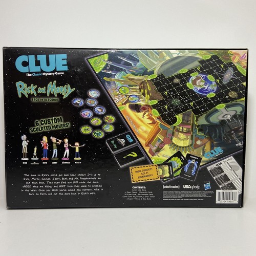 CLUE Rick and Morty Back In Blackout Board Game 100% Complete Adult Swim - 第 12/14 張圖片