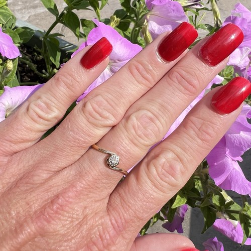 18ct Gold Diamond Ring Solitaire Brilliant Cut Vintage Hallmark Size R 1/2 - Picture 5 of 24