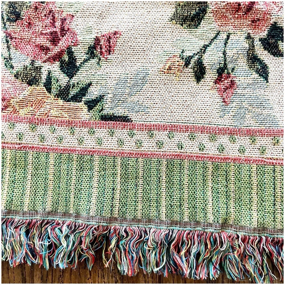 Tapiz tejido a mano A Mothers Love 100 % algodón 50x60 pulgadas multicolor Foto 4 de 4