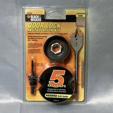 BLACK & DECKER 79-352 DOOR LOCK INSTALLATION KIT 2-1/8" HOLE SAW 1" Open