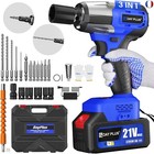 550NM Clé à Chocs Sans Fil Brushless, 21V Boulonneuse a Choc Electrique 3 en 1 V