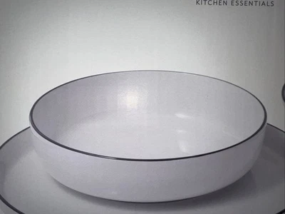 Sur La Table 2/Black Rim Dinner Bowls 7.75” NWOB In bulk Packaging 2 Pasta Bowl