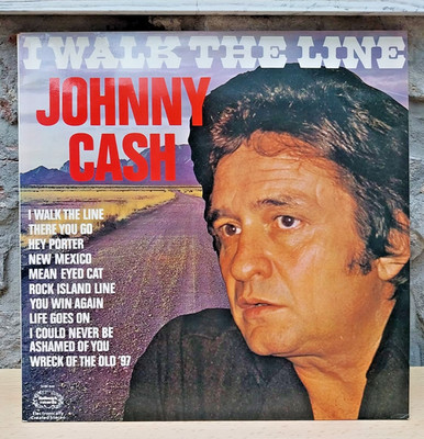Vinyl Johnny Cash I walk the Line Black Label, Country, LP NEAR MINT, Cover EX