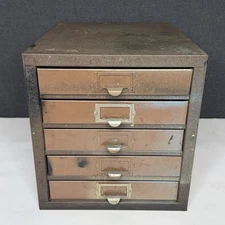 Vintage Kennedy Kits 5-D 5 Drawer Metal Tool Box Parts Organizer Garage Toolbox