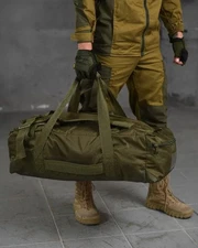 Tactical military transport bag trunk Olive 100 liters army tourist Khaki🇺🇦