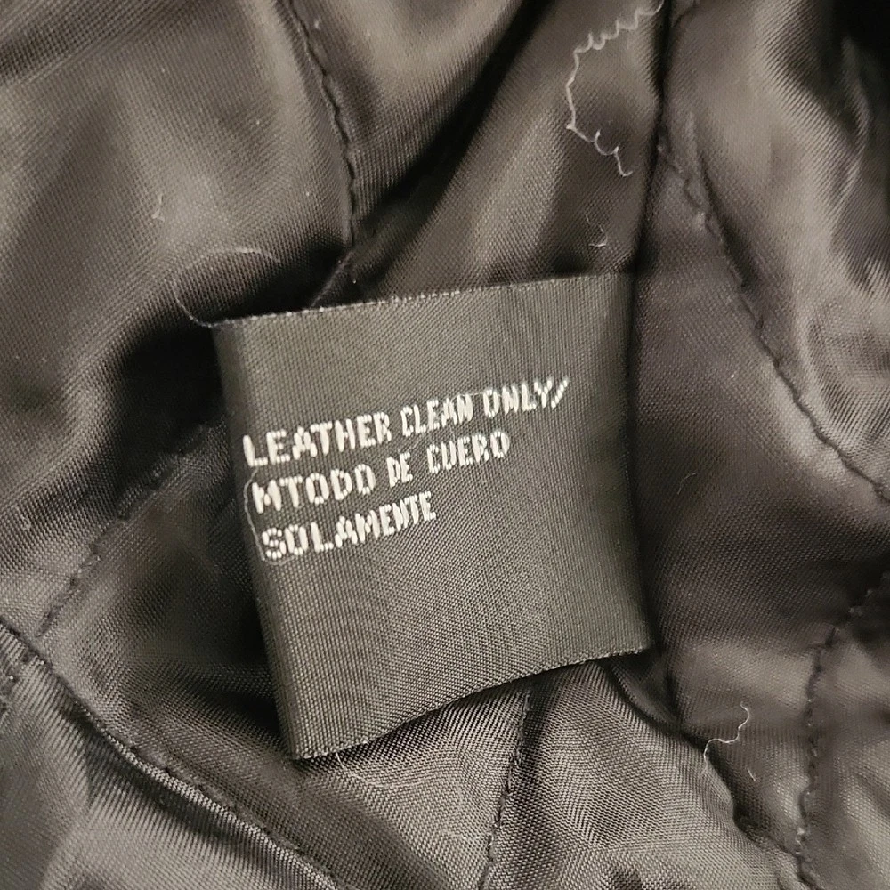 Knightsbridge Classic Black Leather Suede Jacket L - product detail image 7